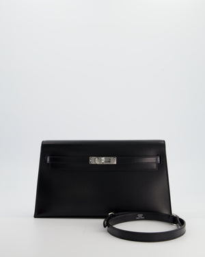 *HOT* Hermès Kelly Elan Bag in Noir Box Leather with Palladium Hardware