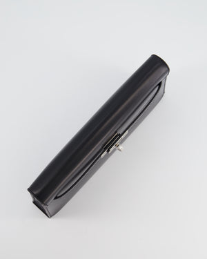 *HOT* Hermès Kelly Elan Bag in Noir Box Leather with Palladium Hardware