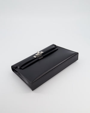 *HOT* Hermès Kelly Elan Bag in Noir Box Leather with Palladium Hardware