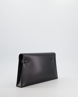 *HOT* Hermès Kelly Elan Bag in Noir Box Leather with Palladium Hardware