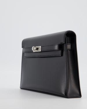 *HOT* Hermès Kelly Elan Bag in Noir Box Leather with Palladium Hardware