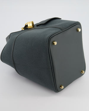 Hermès Picotin Lock 18 Pockets Cargo in Vert Mangrove Toile Goeland Canvas and Vert Mangrove Swift Leather with Gold Hardware