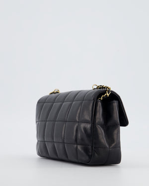 Chanel Black Vintage Mini Chocolate Bar Flap Bag In Lambskin Leather with Gold Hardware