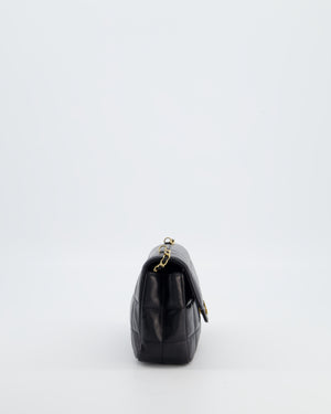 Chanel Black Vintage Mini Chocolate Bar Flap Bag In Lambskin Leather with Gold Hardware