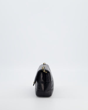 Chanel Black Vintage Mini Chocolate Bar Flap Bag In Lambskin Leather with Gold Hardware