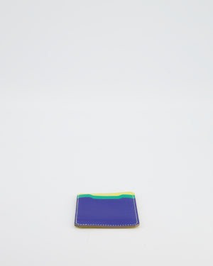 Hermès City 3CC Cardholder in Menthe, Bleu France and Soufre Evercolour Leather