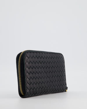 Bottega Veneta Black Intrecciato Long Wallet