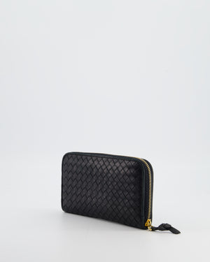 Bottega Veneta Black Intrecciato Long Wallet