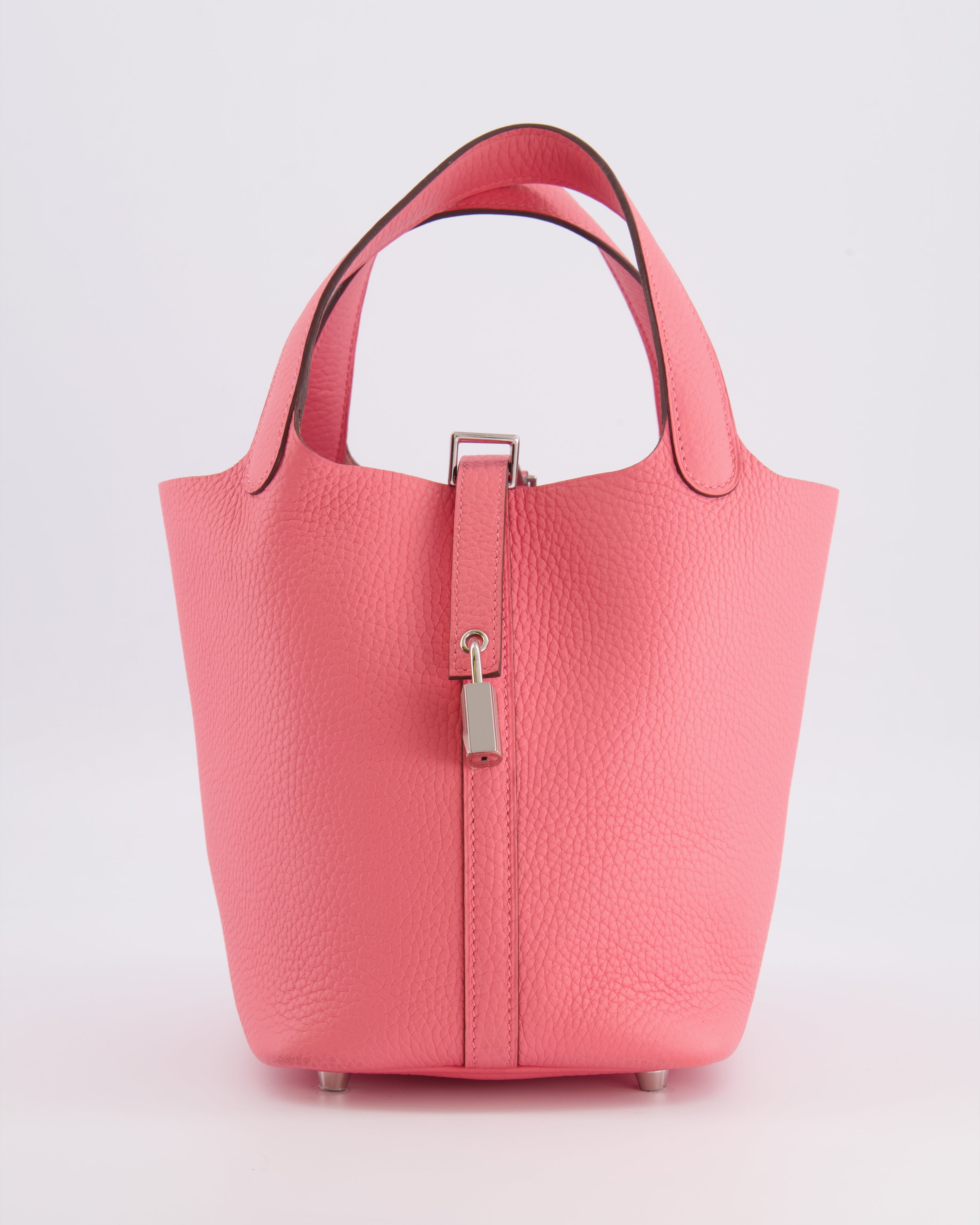 Hermès Picotin Lock 18 Bag in Rose Azalée Clemence Leather with
