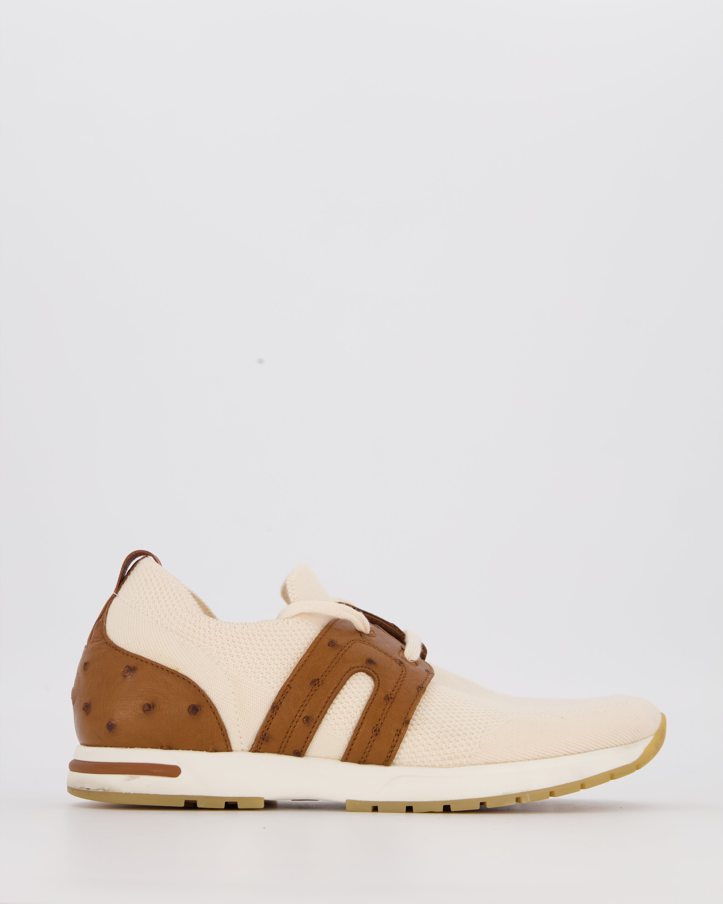 Loro Piana 360 LP Flexy Walk Sneaker in Light Cream Knitted Wool