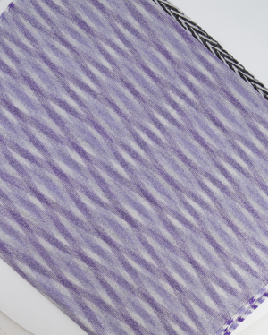 Missoni Purple and White Striped Metallic Scarf RRP £260