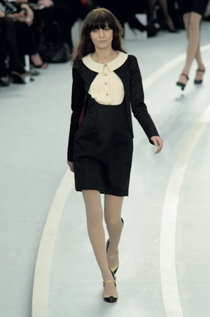 Chanel 08A Black, Cream Silk Jacket, Top and Dress Three-Piece Set with CC Logo Buttons Size FR 36 (UK 8)