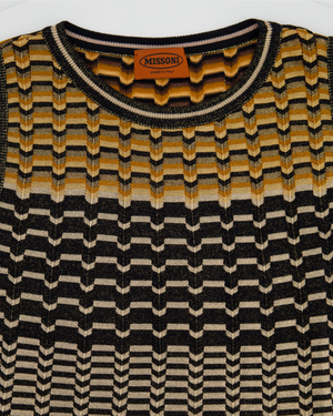 Missoni Brown Zig-Zag Vest Top and Skirt Set Size IT 40/44 (UK 8/12)