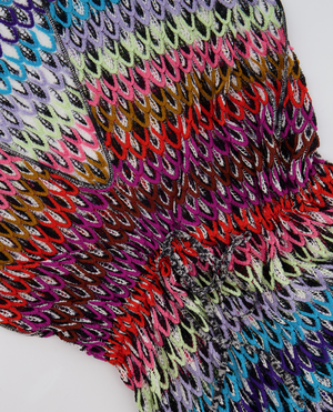 Missoni Mare Multicolour Scalloped Crochet Maxi Beach Cover Up Dress with Side Slits Size IT 44 (UK 12)