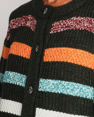 Chanel Multicoloured Knit Cardigan with Crystal Button Detail FR 38 (UK 10)