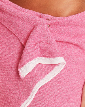 Jacquemus Pink Towelling Two Piece Skirt and Top Set with Button Detailing FR 32/38 (UK 4/10)