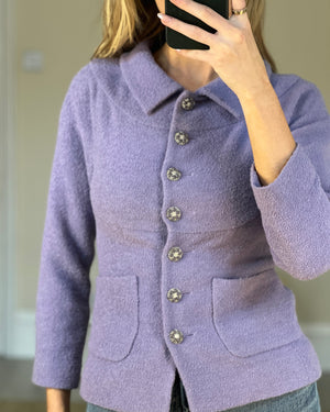 Chanel Lilac Jacket with Jewelled Buttons  FR 34 (UK 6)