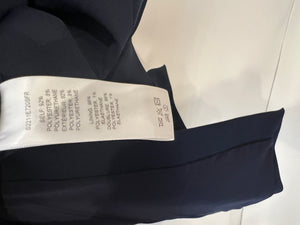 Carolina Herrera Navy Midi Dress with Embellished Flore Sequin Detail Size 0 (UK 4)