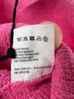 Jacquemus Pink Towelling Two Piece Skirt and Top Set with Button Detailing FR 32/38 (UK 4/10)