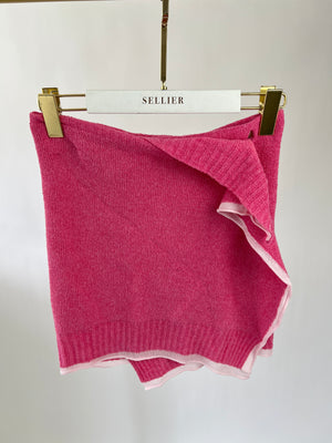 Jacquemus Pink Towelling Two Piece Skirt and Top Set with Button Detailing FR 32/38 (UK 4/10)