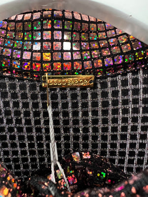 Dodo Bar Or Long-Sleeve Brown Sequin/Embellished Dress with Scrunchie Size IT 40 (UK 8)