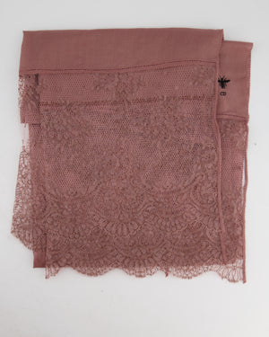 Christian Dior Blush Pink Cashmere Scarf