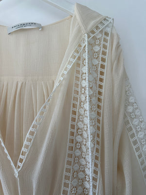 Philosophy Di Lorenzo Serafini Cover Up Dress With Hood & Lace Detail IT 38 (UK 6-8)