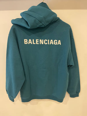 Balenciaga Unisex Petrol Blue Tracksuit Set with White Embroidered Logo Detail Size XS/S (UK6/8) RRP £1,250