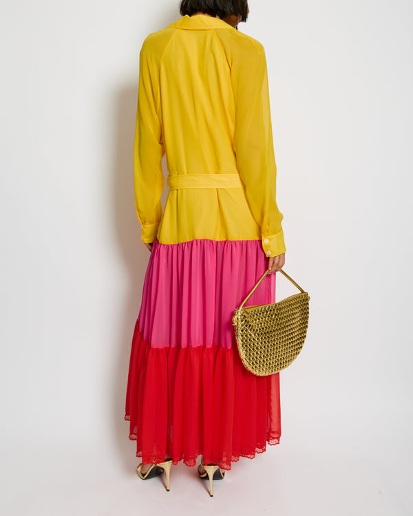 Racil Multi Liyana Chiffon Sheer Evening Coat Size S (UK 8) RRP £700