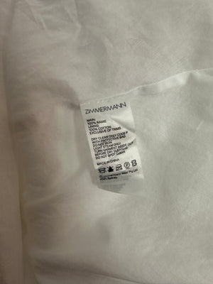 Zimmermann Lola Embroidered Ramie White Midi Dress Size 0 (UK 8)