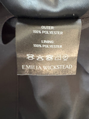 Emilia Wickstead Black Sleeveless Floral Lace Mini Dress Size UK 6