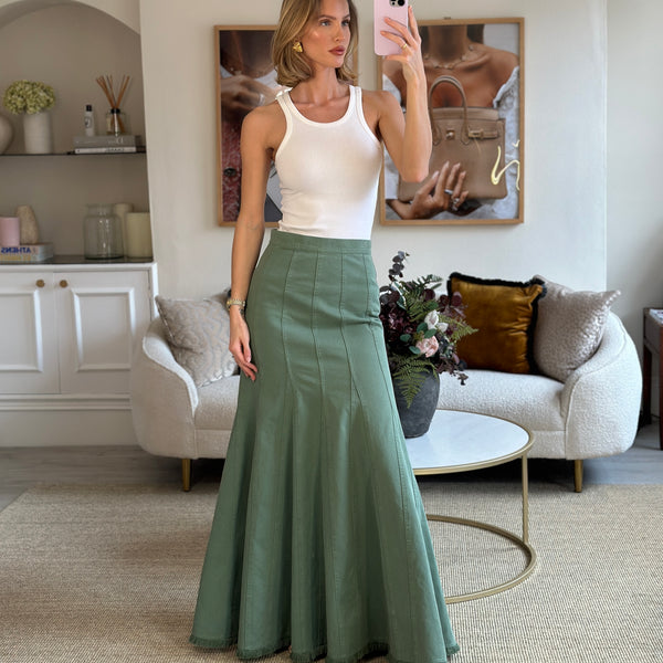 【関税＆送料込み】Max Mara Long Skirt In Denim Effect LONG SKIRT IN DENIM EFFECT COTTON – Suit Negozi Row