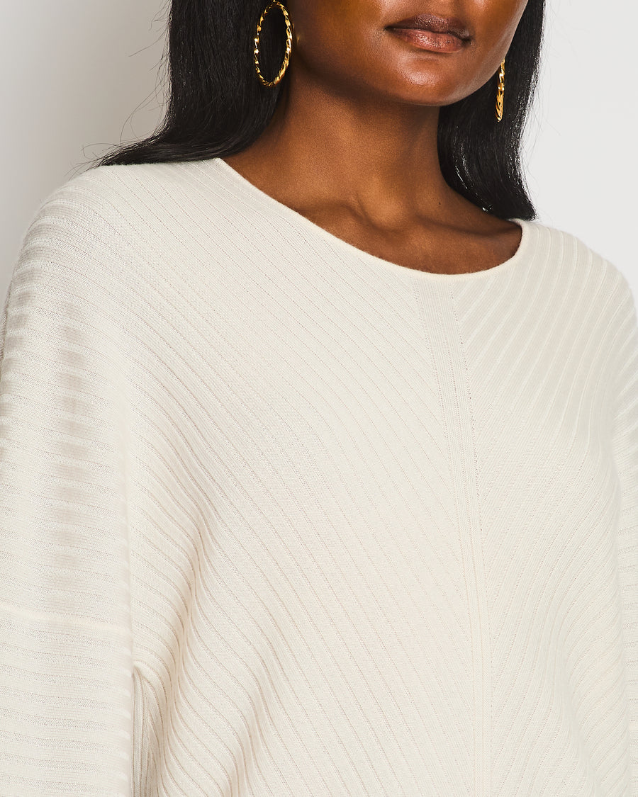 Loro Piana Cream Knit Cashmere Low Neckline Jumper Size IT 48 (UK 16)