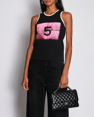 Chanel 21S Black and Pink No5 Tank Top Size FR 34 (UK 6)