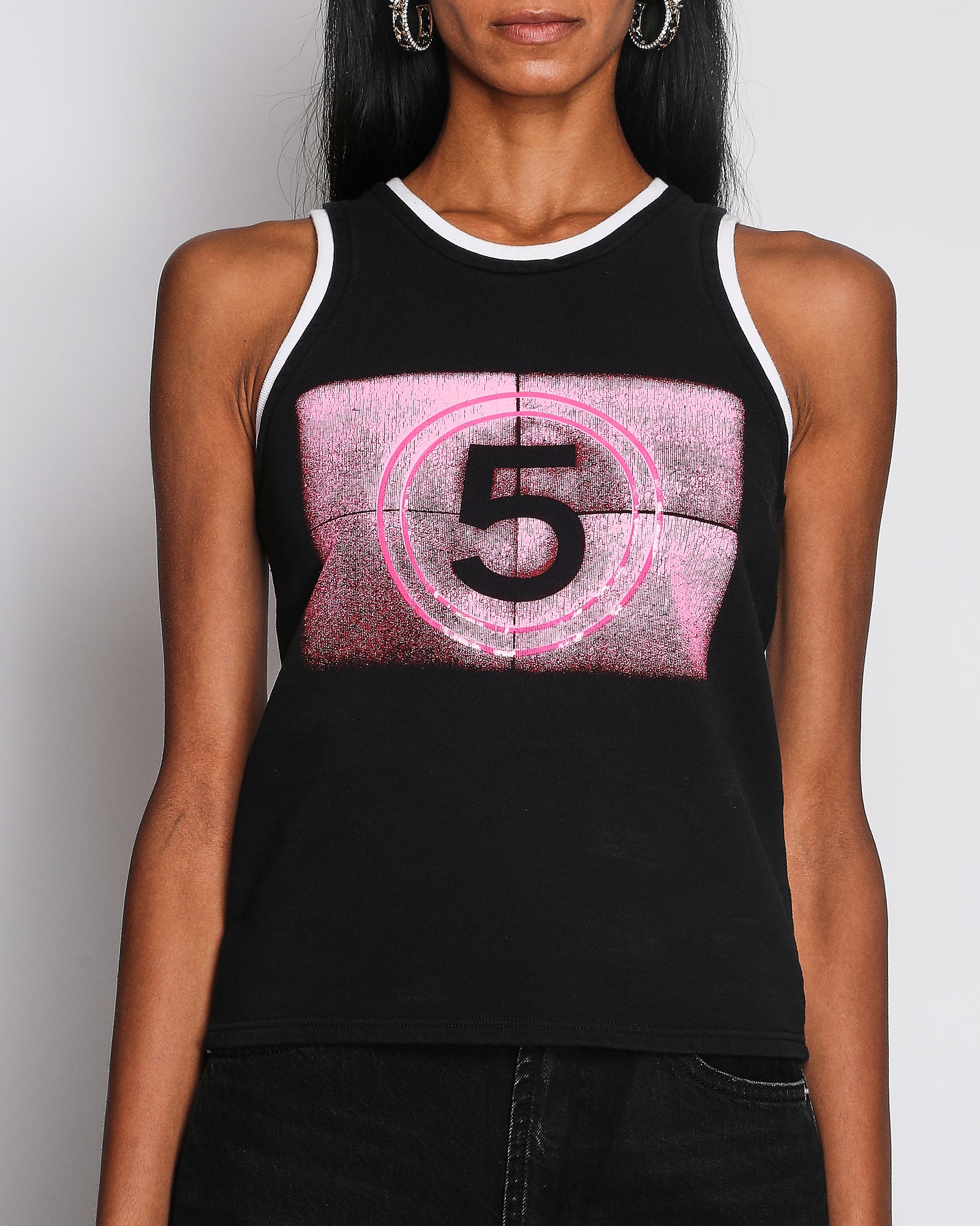 Chanel 21S Black and Pink No5 Tank Top Size FR 34 (UK 6) – Sellier
