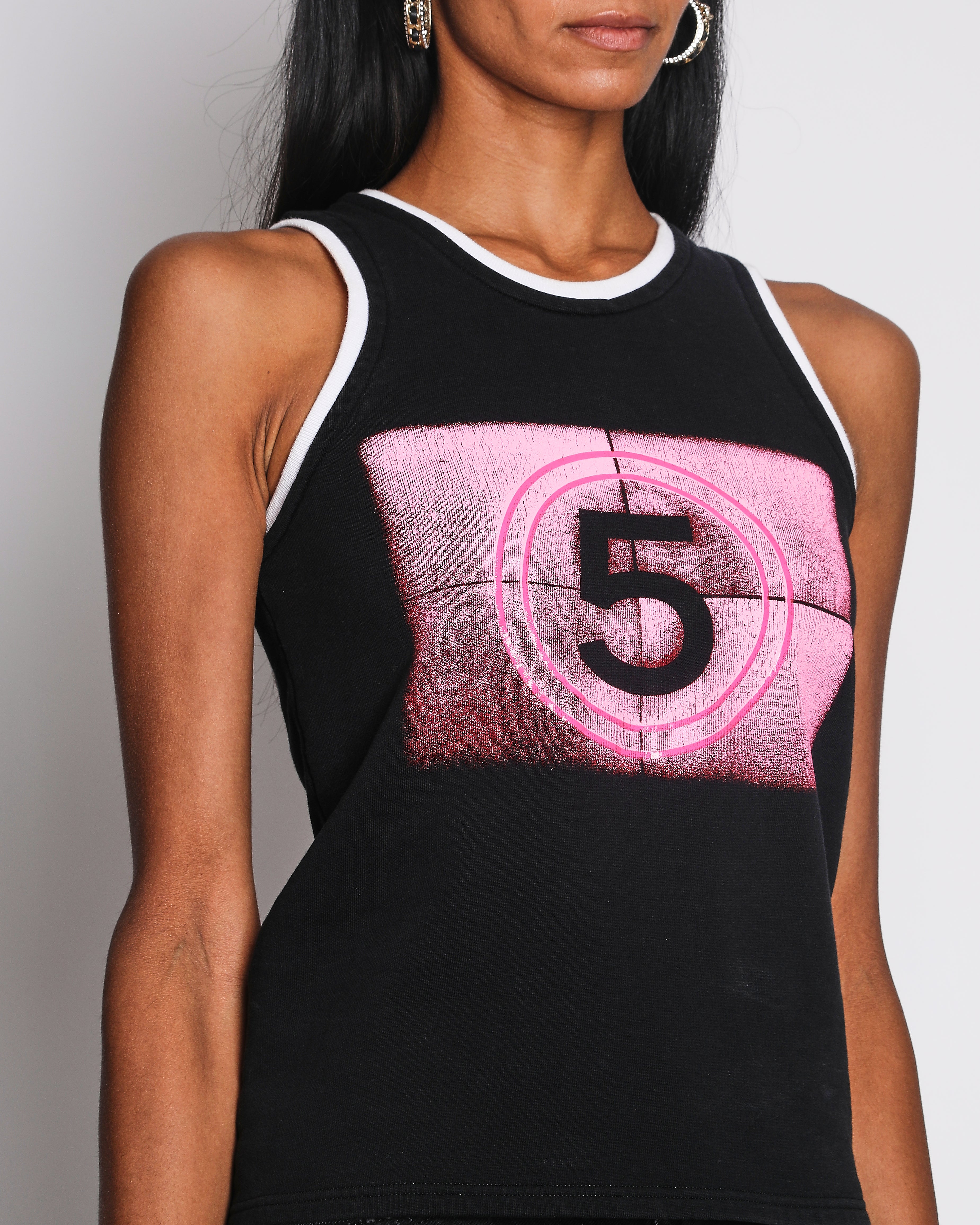 Chanel 21S Black and Pink No5 Tank Top Size FR 34 (UK 6) – Sellier