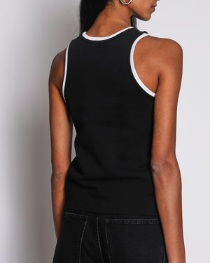 Chanel 21S Black and Pink No5 Tank Top Size FR 34 (UK 6)