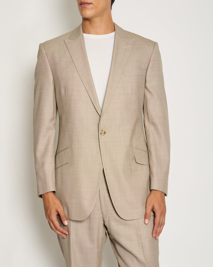 Richard James Light Beige Jacket and Trouser Suit Size 44R & 38R