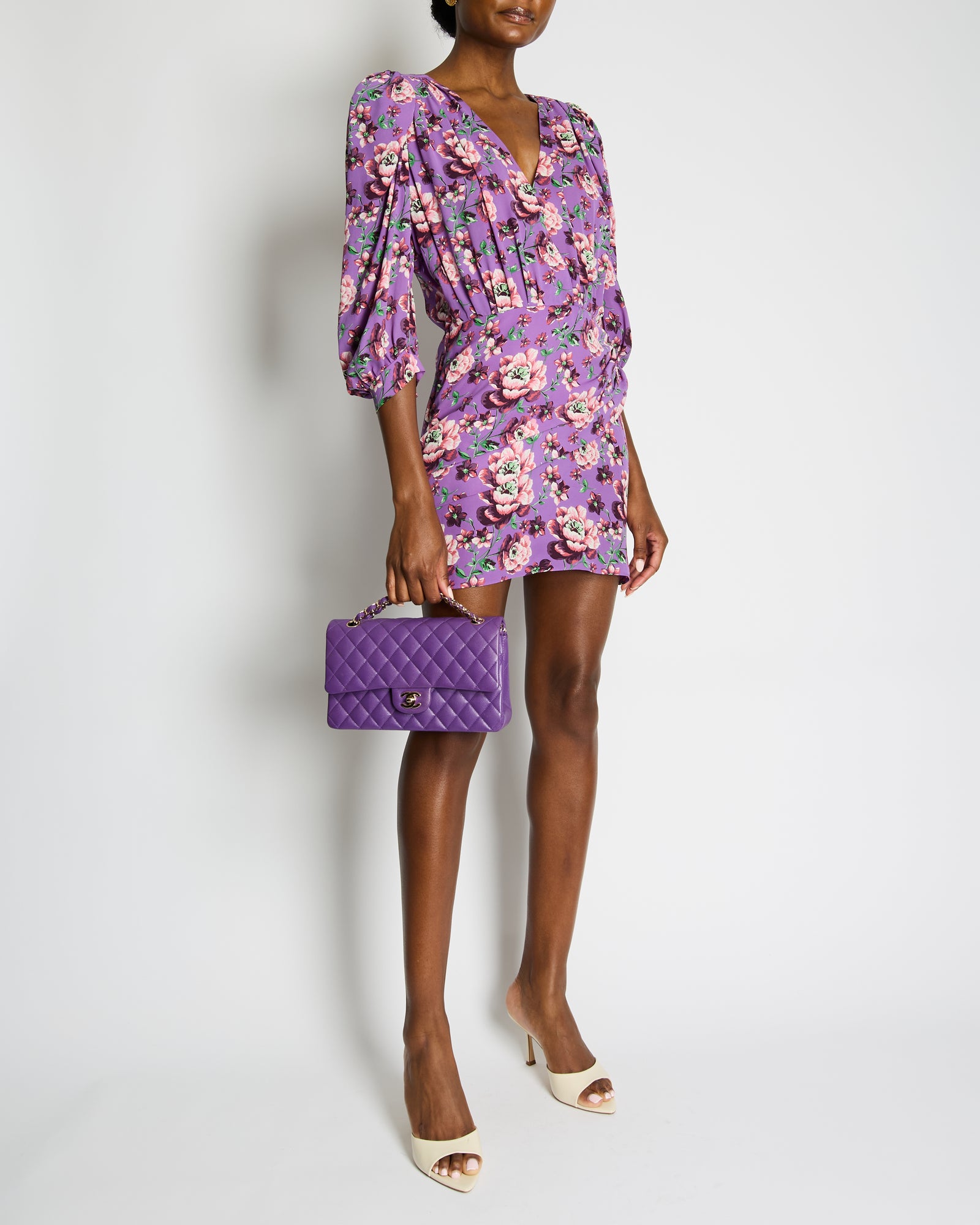 ワンピース MAGDA BUTRYM FW25 '12' dress (281725 VIOLET) Colorblock ruched open-back minidress in purple - Magda