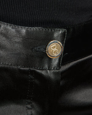 Dolce & Gabbana Black Satin Long Shorts Size IT 38 (UK 6)