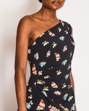 peter pilotto one shoulder dress Peter Pilotto lace-detail one-shoulder Dress | Black