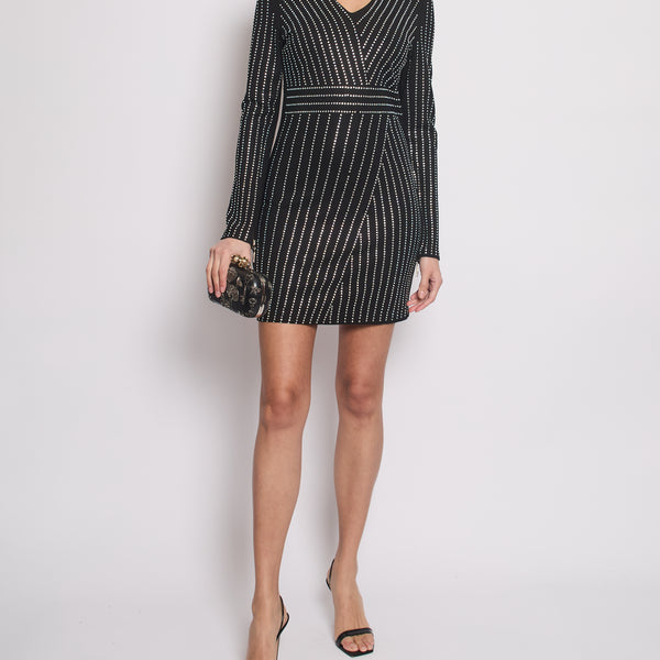 【関税＆送料込み】Balmain Mini Black Dress With Golden But Balmain Embellished Mini Dress | Harrods US