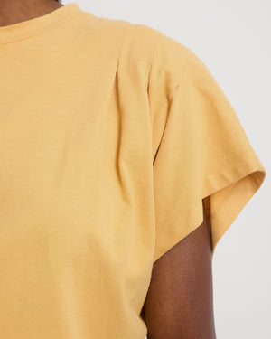 Isabel Marant Yellow Over-Sized Short Sleeve Cropped T-Shirt Size S (UK 8)