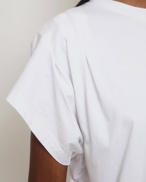 Isabel Marant White Over-Sized Short Sleeve Cropped T-Shirt Size S (UK 8)