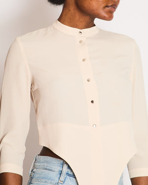 Like Yana Blush Pink Silk Long Sleeve Cardi Top Size S (UK 8)