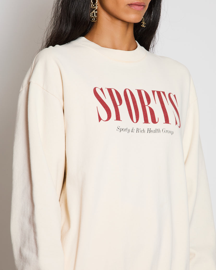 Sporty & Rich Beige Crewneck Size S (UK 6/8)