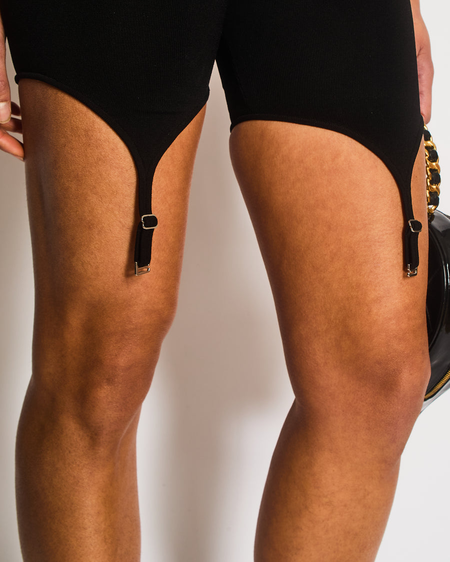 Dion Lee Black Cycling Shorts with Tassel Detail Size XS (UK 6)