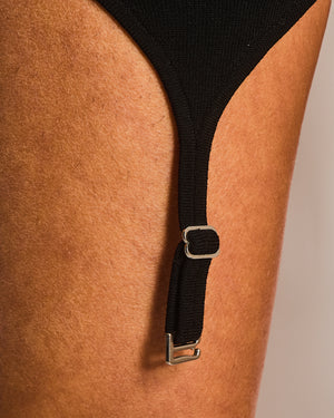 Dion Lee Black Cycling Shorts with Tassel Detail Size XS (UK 6)