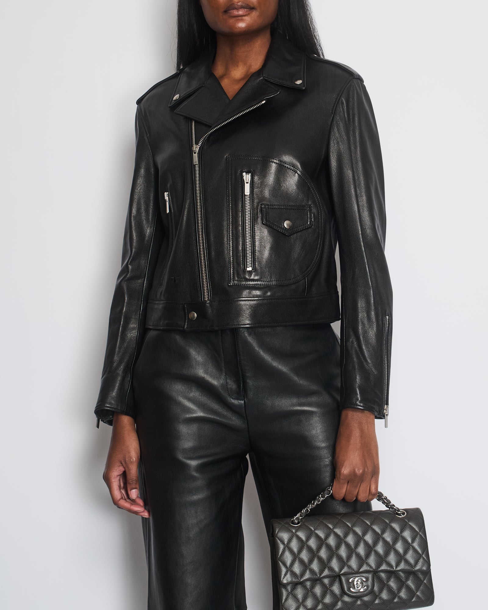 CHRISTIAN DIOR SPORTラムレザージャケット M ブラック CHRISTIAN DIOR SPORTラムレザージャケット M ブラック