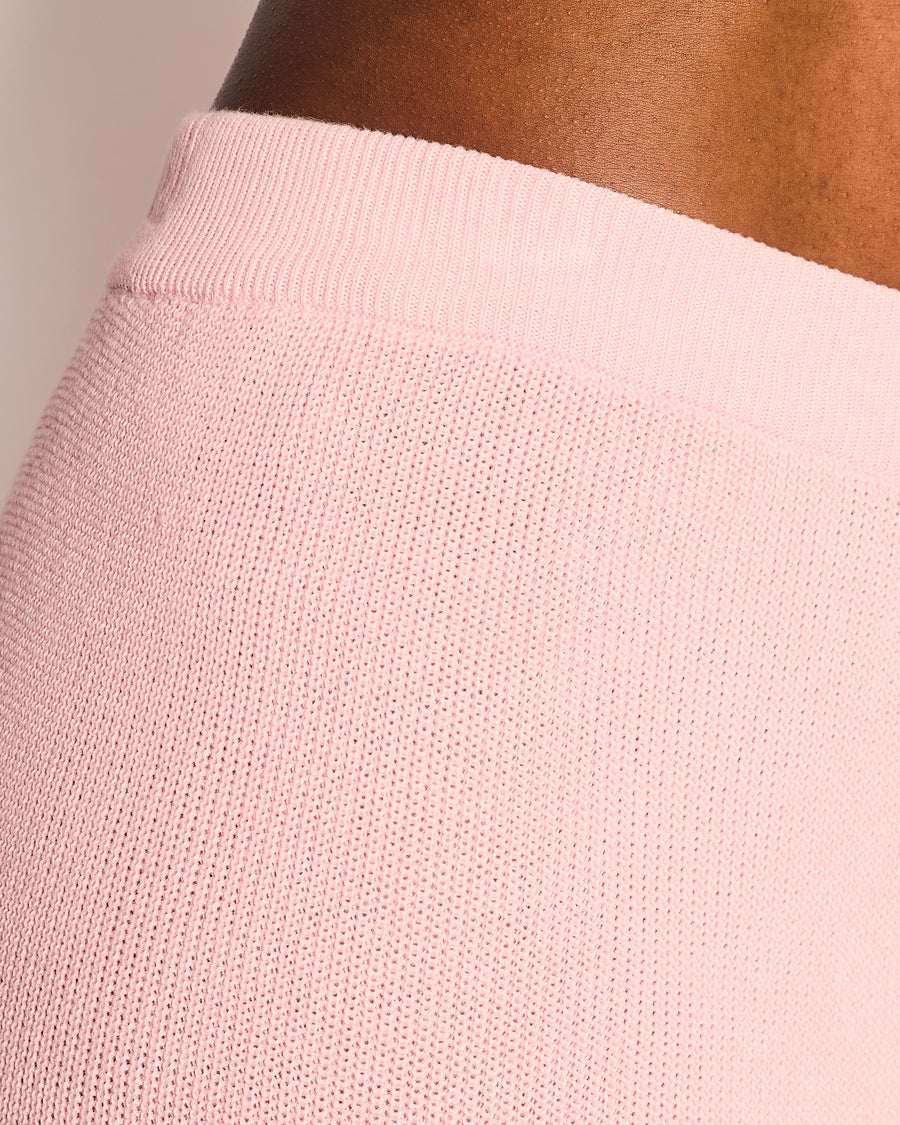 Izaak Azanei Pink Knit Trousers With Crystal Fringe Hem Detail Size Medium (UK 10)
